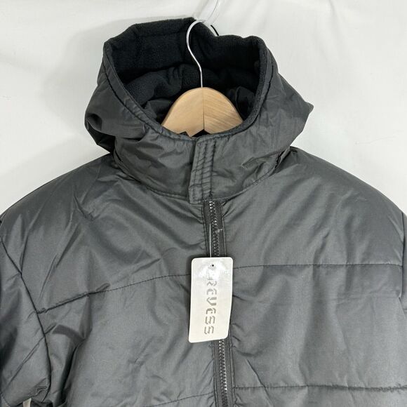 Revess Black Puffer Winter Coat Hooded Men Size 8 Small NWT - Picture 5 of 16